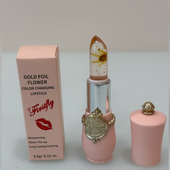 NEW GOLD FOIL FLOWER Color Changing Lipstick - Picture 4 of 7